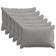 Vidaxl kussensloop 6 st houten lichtgrijs 50 x 75 cm corduroy