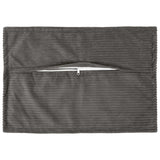Vidaxl kussensloop 6 st houten donkergrijs 50 x 75 cm corduroy