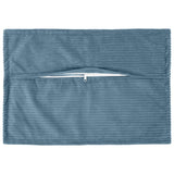 Vidaxl kussensloop 2 st houten blauw 50 x 75 cm corduroy