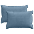 Vidaxl kussensloop 2 st houten blauw 50 x 75 cm corduroy