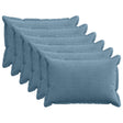 Vidaxl kussensloop 6 st houten blauw 50 x 75 cm corduroy