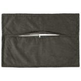 Vidaxl kussensloop 2 st houten antraciet 50 x 75 cm corduroy