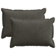 Vidaxl kussensloop 2 st houten antraciet 50 x 75 cm corduroy