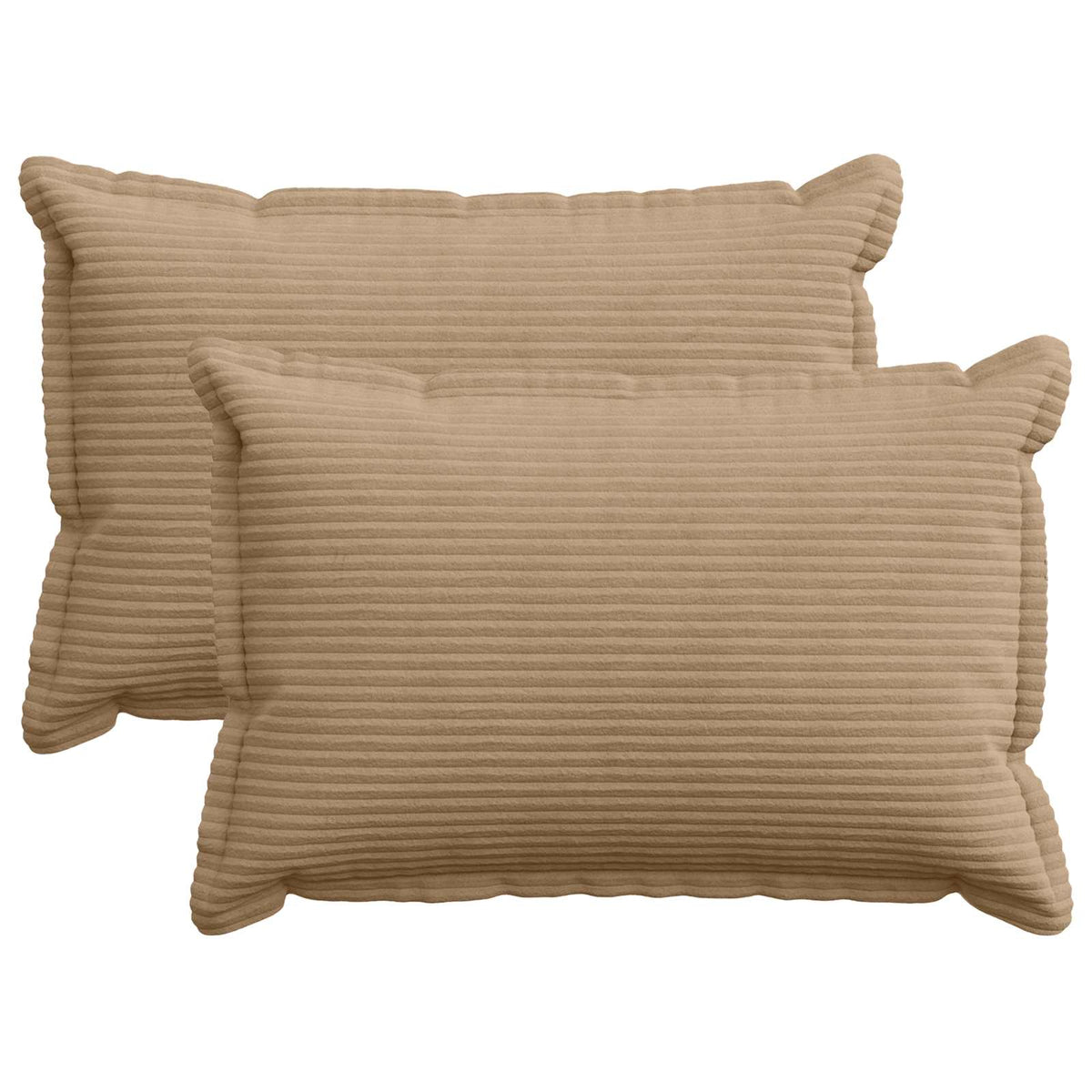 Vidaxl kussensloop 2 st houten bruin 50 x 75 cm corduroy