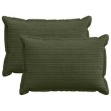 Vidaxl kussensloop 2 st houten groen 50 x 75 cm corduroy