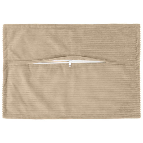 Vidaxl kussensloop 6 st houten taupe 50 x 75 cm corduroy