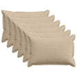 Vidaxl kussensloop 6 st houten taupe 50 x 75 cm corduroy