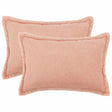 Vidaxl kussensloop 2 pcs houten roze 50 x 75 cm bouclé