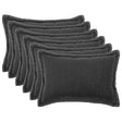 Vidaxl kussensloop 6 pcs houten donkergrijs 50 x 75 cm bouclé
