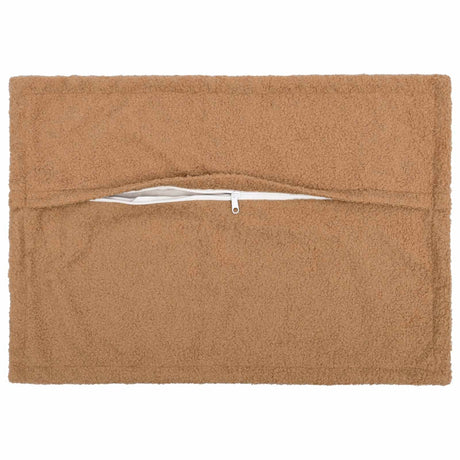 Vidaxl kussensloop 6 pcs houten beige 50 x 75 cm bouclé
