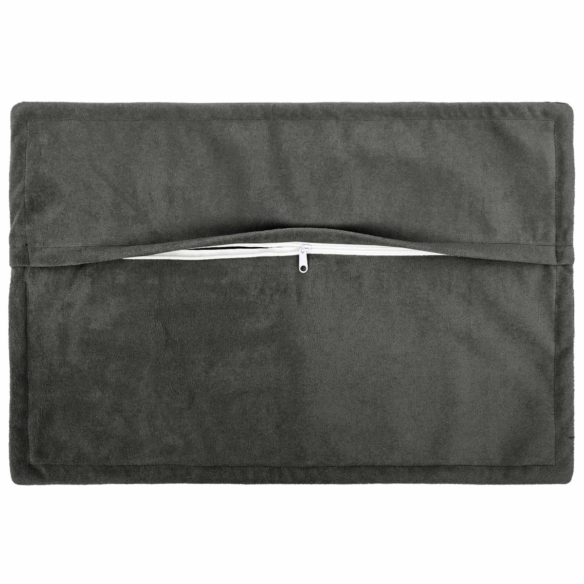 Vidaxl kussensloop 2 pcs houten antracietkleurig 50 x 75 cm