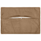 Vidaxl kussensloop 6 pcs houten taupe 50 x 75 cm microfiber fleece