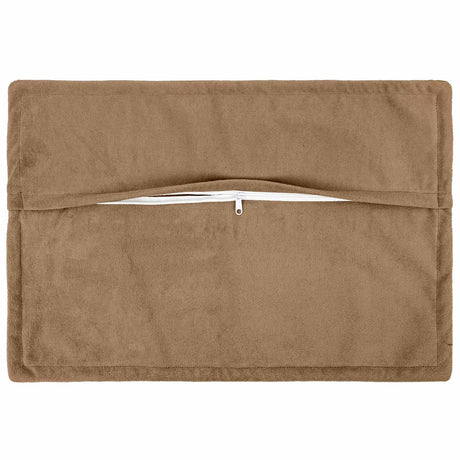 Vidaxl kussensloop 6 pcs houten taupe 50 x 75 cm microfiber fleece