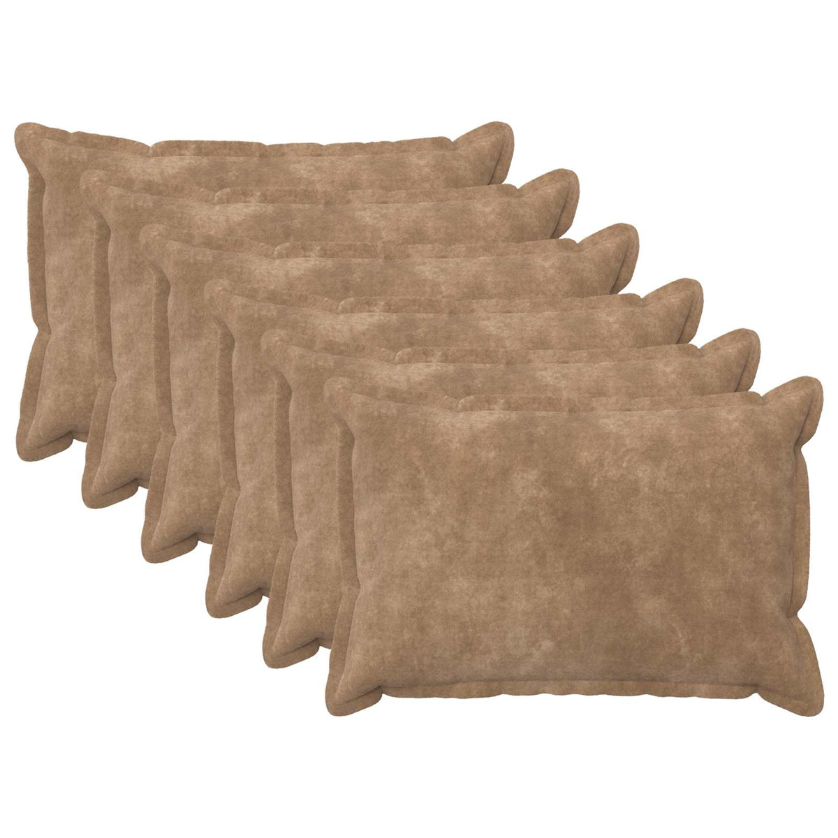 Vidaxl kussensloop 6 pcs houten taupe 50 x 75 cm microfiber fleece