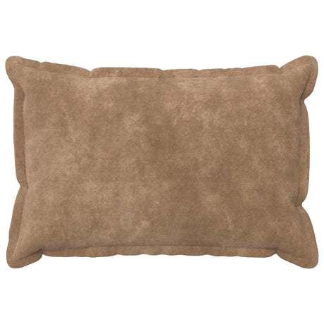 Vidaxl kussensloop 6 pcs houten taupe 50 x 75 cm microfiber fleece