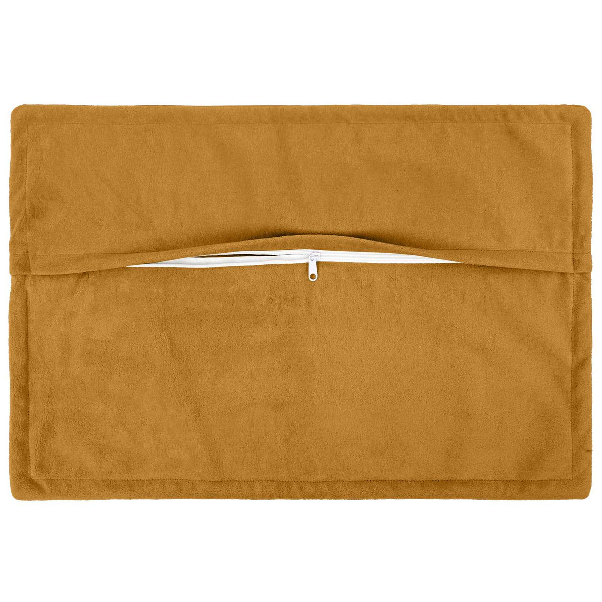 Vidaxl kussensloop 2 pcs houten geel 50 x 75 cm microfiber fleece