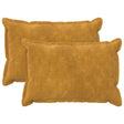 Vidaxl kussensloop 2 pcs houten geel 50 x 75 cm microfiber fleece