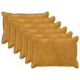 Vidaxl kussensloop 6 pcs houten geel 50 x 75 cm microfiber fleece