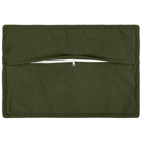 Vidaxl kussensloop 2 pcs houten groen 50 x 75 cm microfiber fleece