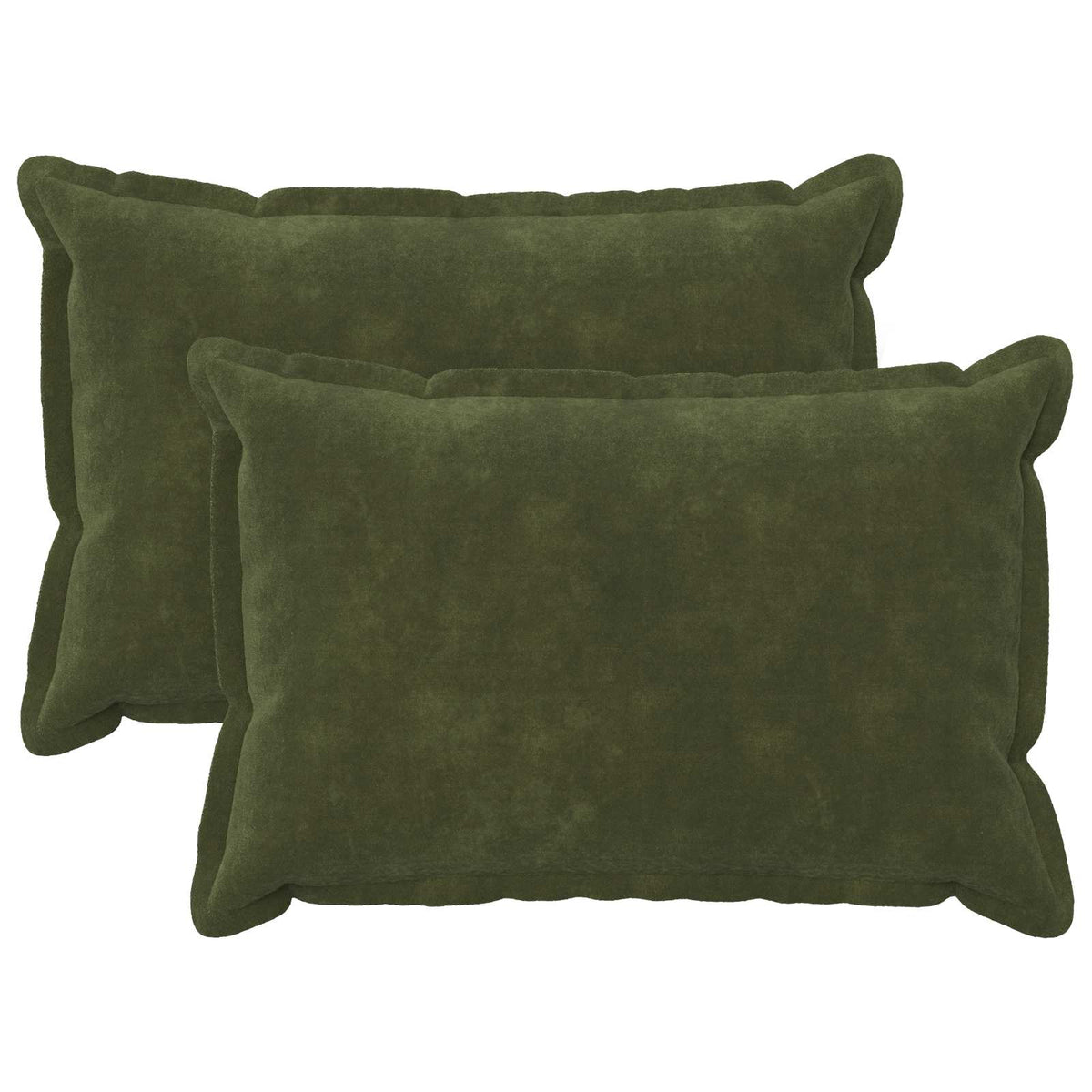 Vidaxl kussensloop 2 pcs houten groen 50 x 75 cm microfiber fleece