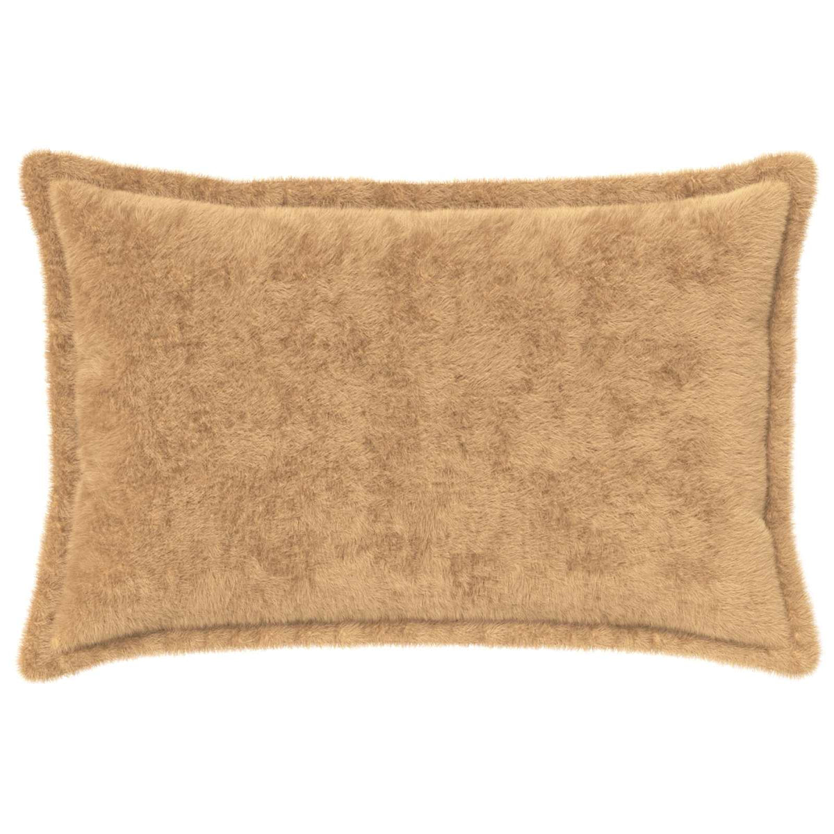 Vidaxl kussensloop 6 st houten taupe 50 x 75 cm nep konijnenbont
