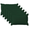 Vidaxl kussensloop 6 pcs houten donkergroen 50 x 80 cm faux linnen