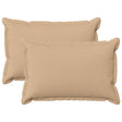 Vidaxl kussensloop 2 pcs houten crèmekleurig 50 x 80 cm faux linnen