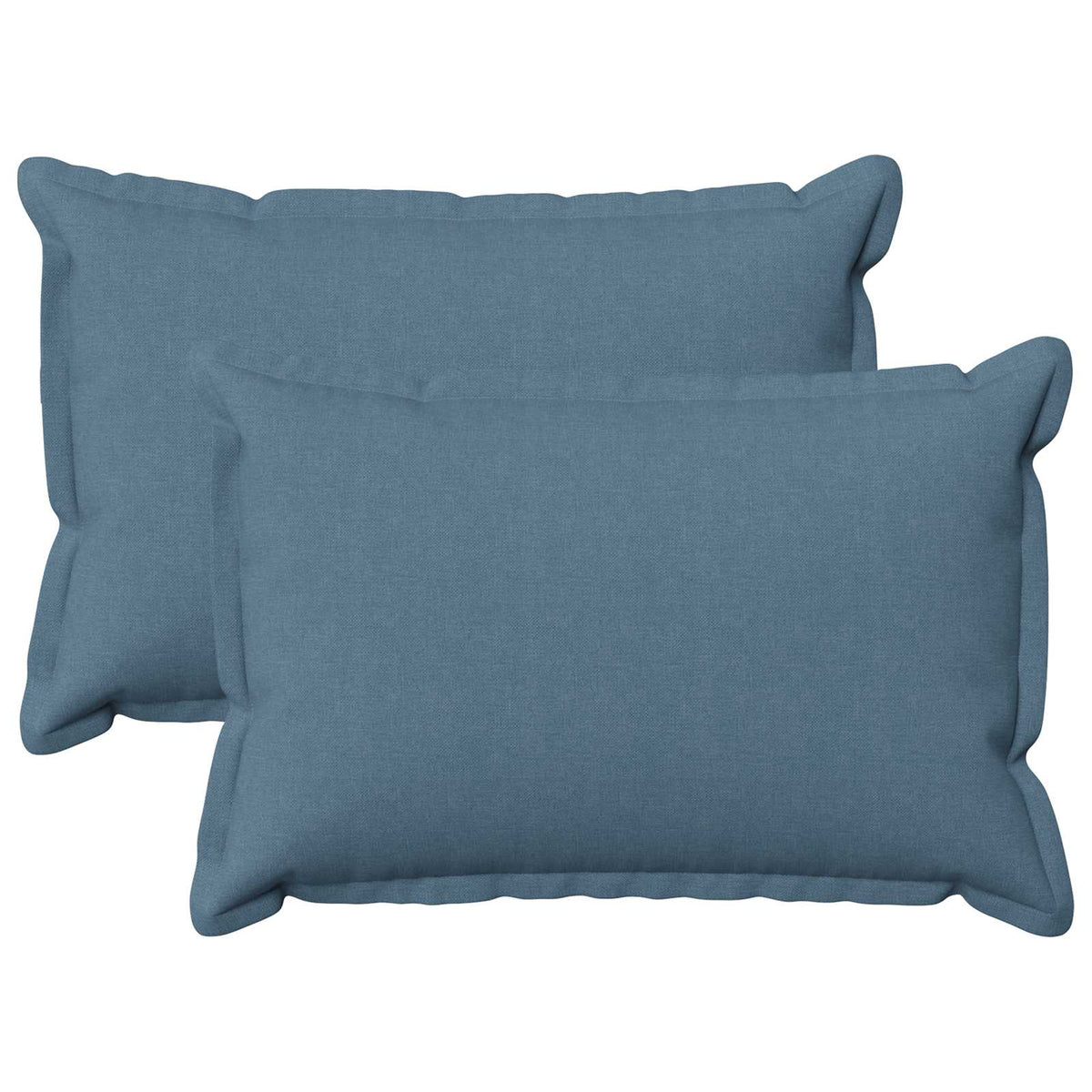 Vidaxl kussensloop 2 pcs houten jeans blauw 50 x 80 cm faux linnen