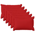 Vidaxl kussensloop 6 pcs houten rood 50 x 80 cm faux linnen