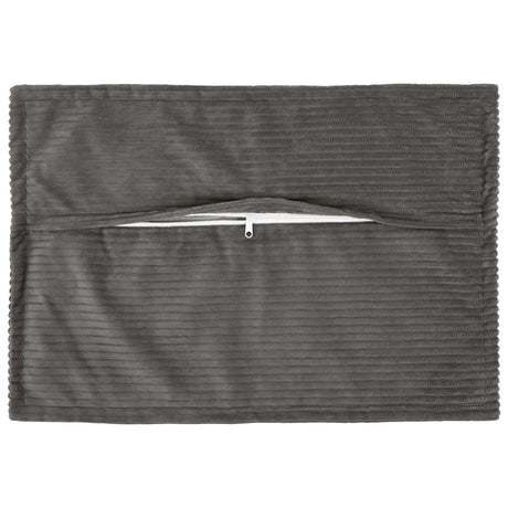 Vidaxl kussensloop 6 st houten donkergrijs 50 x 80 cm corduroy