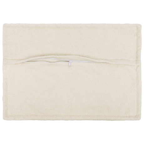 Vidaxl kussensloop 6 pcs houten crèmekleurig 50 x 80 cm bouclé