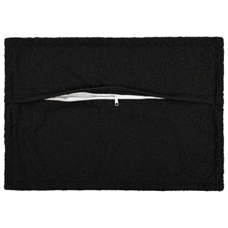 Vidaxl kussensloop 2 pcs houten zwart 50 x 80 cm bouclé