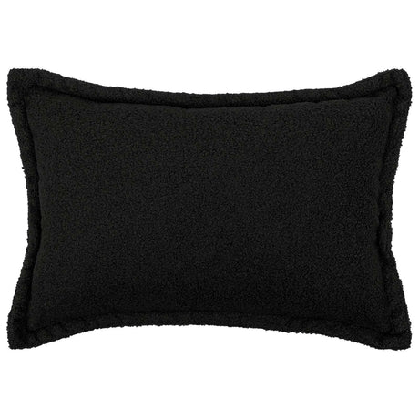 Vidaxl kussensloop 2 pcs houten zwart 50 x 80 cm bouclé