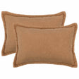 Vidaxl kussensloop 2 pcs houten beige 50 x 80 cm bouclé