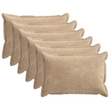 Vidaxl kussensloop 6 st houten taupe 50 x 80 cm chenille stof