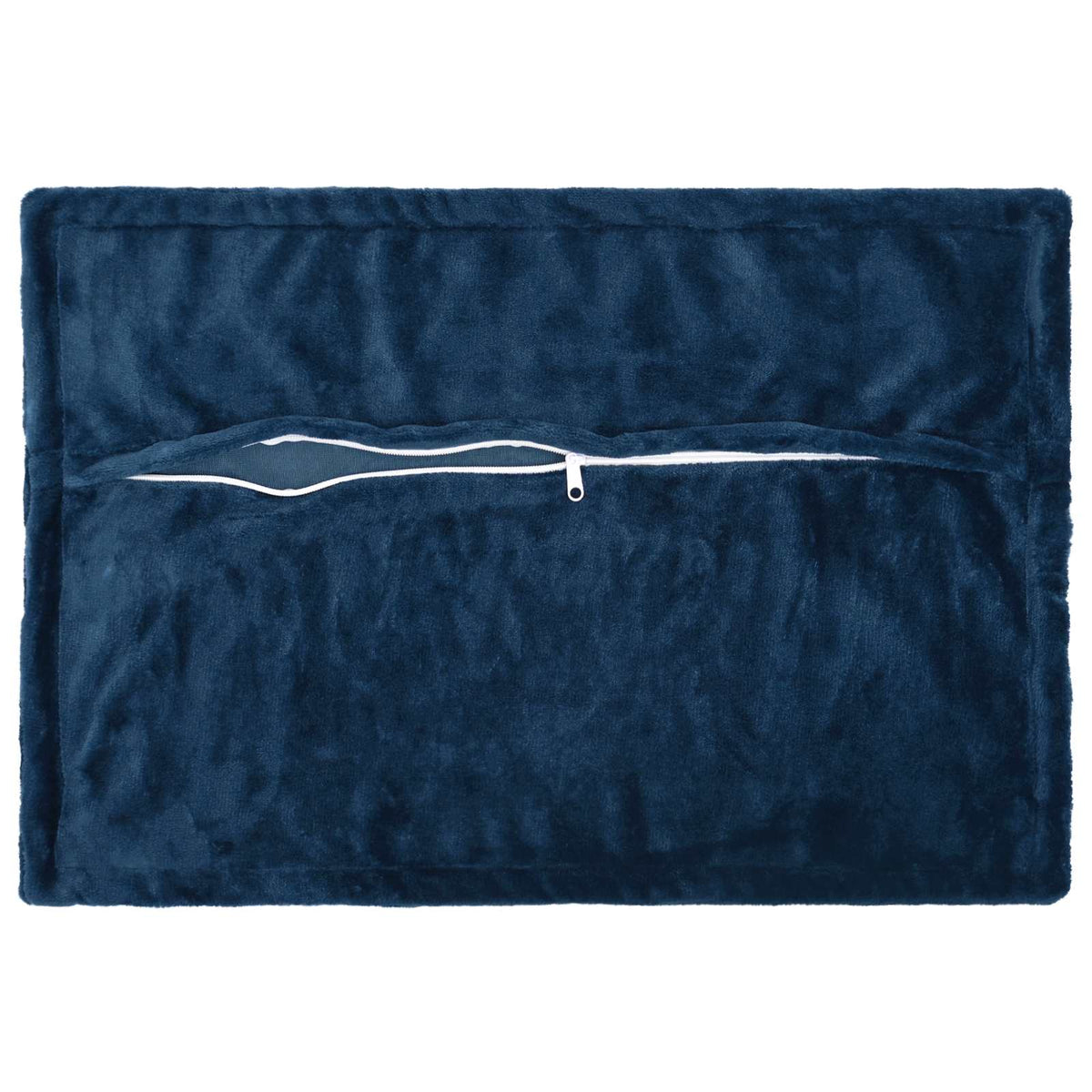 Vidaxl kussensloop 6 pcs houten marineblauw 50 x 80 cm flanel