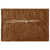 Vidaxl kussensloop 6 pcs houten licht bruin 50 x 80 cm flanel