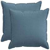 Vidaxl kussensloop 2 pcs houten jeans blauw 55 x 55 cm faux linnen