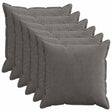 Vidaxl kussensloop 6 st houten donkergrijs 55 x 55 cm corduroy