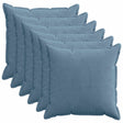 Vidaxl kussensloop 6 st houten blauw 55 x 55 cm corduroy