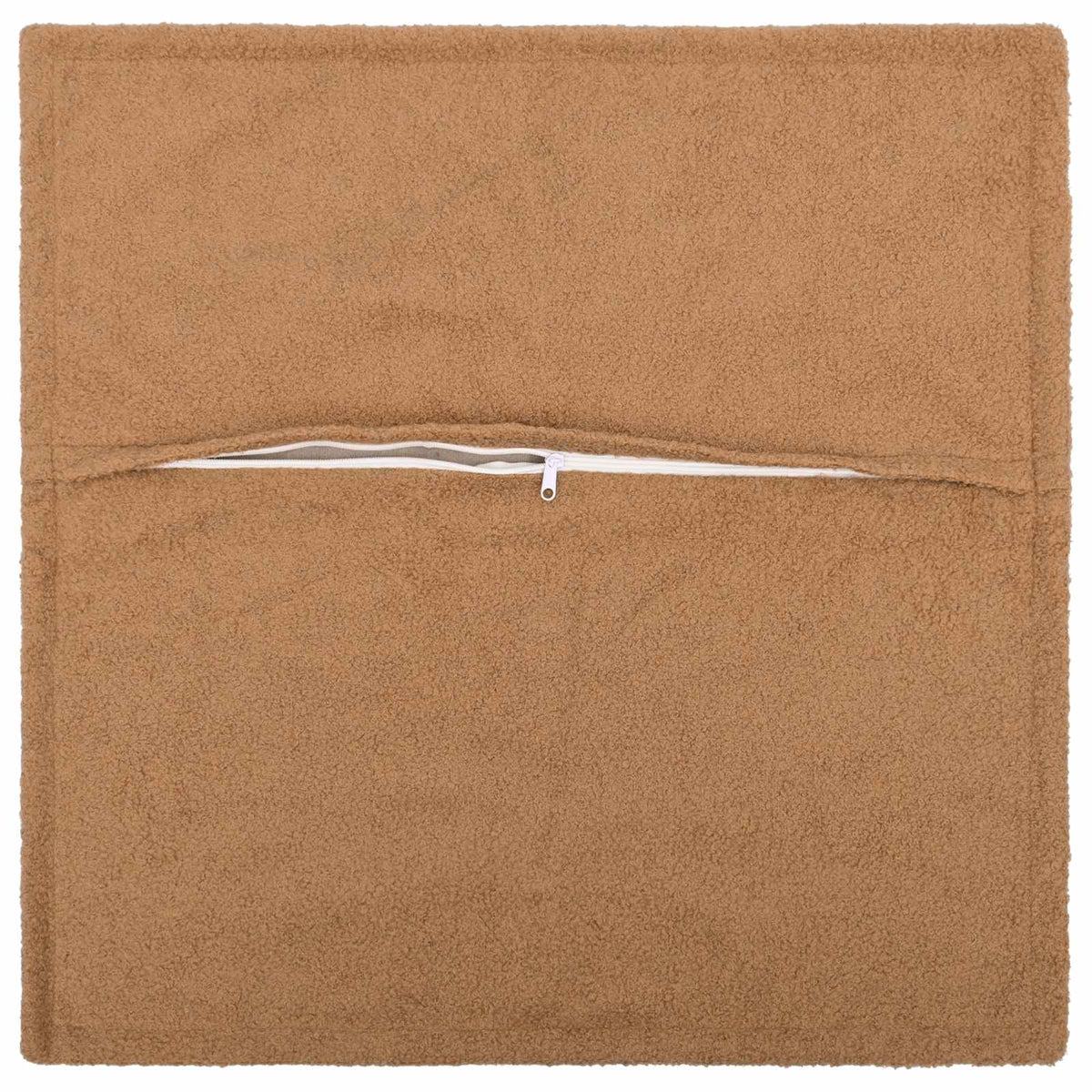 Vidaxl kussensloop 2 pcs houten beige 55 x 55 cm bouclé