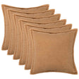 Vidaxl kussensloop 6 pcs houten beige 55 x 55 cm bouclé