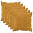 Vidaxl kussensloop 6 pcs houten geel 55 x 55 cm microfiber fleece