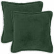 Vidaxl kussensloop 2 pcs houten donkergroen 55 x 55 cm bouclé