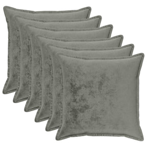 Vidaxl kussensloop 6 pcs houten donkergrijs 55 x 55 cm flanel