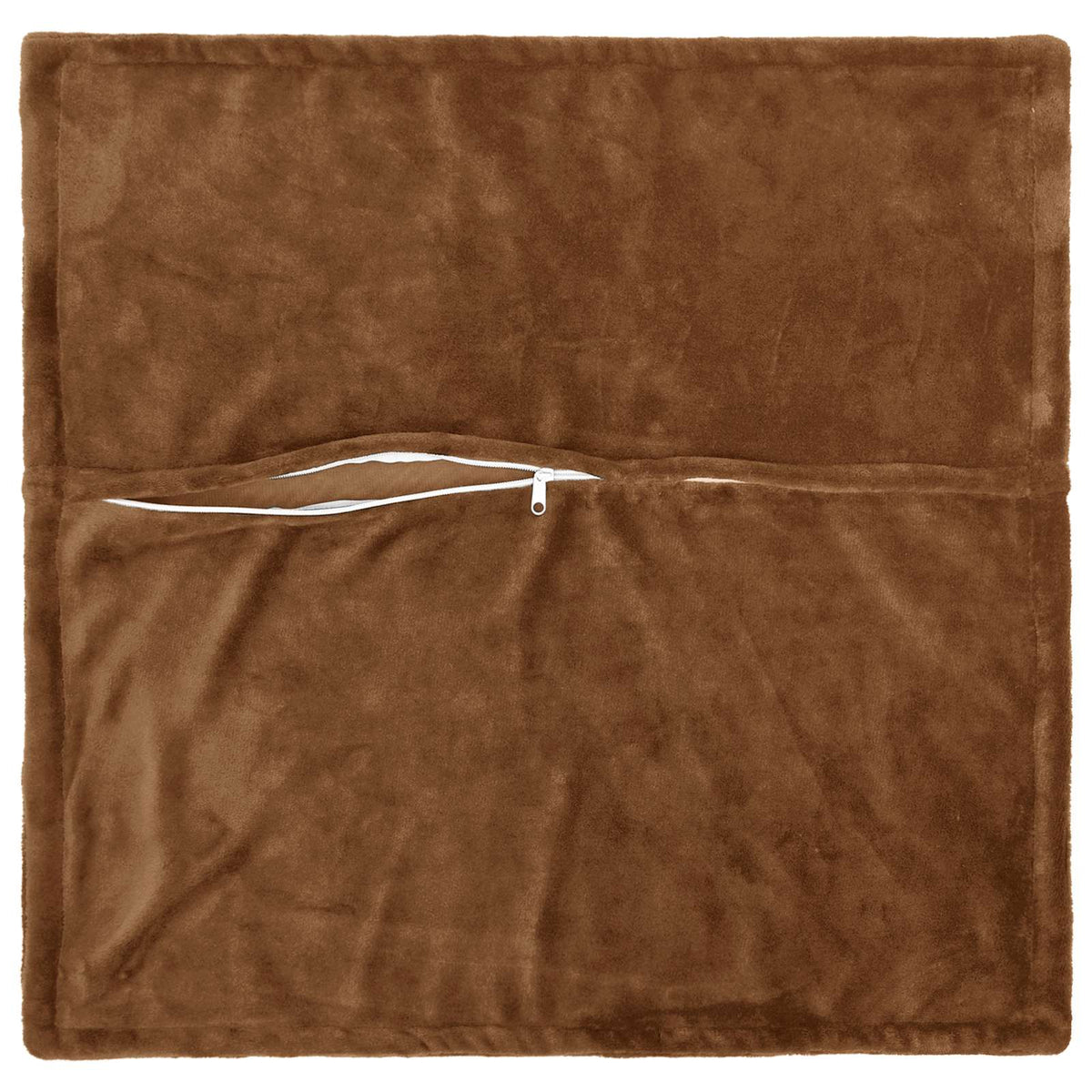 Vidaxl kussensloop 6 st houten licht bruin 55 x 55 cm flanel