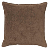 Vidaxl kussensloop 2 st houten licht bruin 55 x 55 cm nep konijnenbont