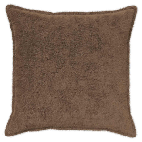 Vidaxl kussensloop 2 st houten licht bruin 55 x 55 cm nep konijnenbont