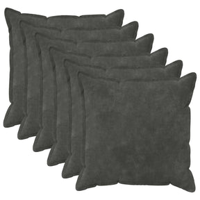 Vidaxl kussensloop 6 pcs houten antracietkleurig 60 x 60 cm