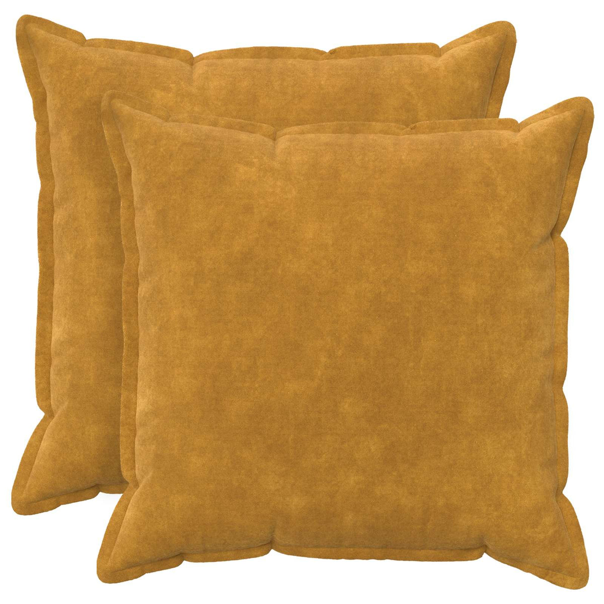 Vidaxl kussensloop 2 pcs houten geel 60 x 60 cm microfiber fleece